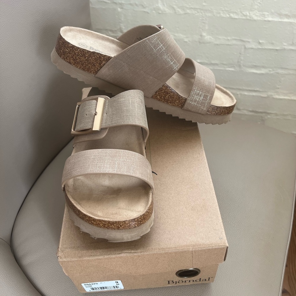 Women's Sandals by Bjorndal Beige/Gold Size 9